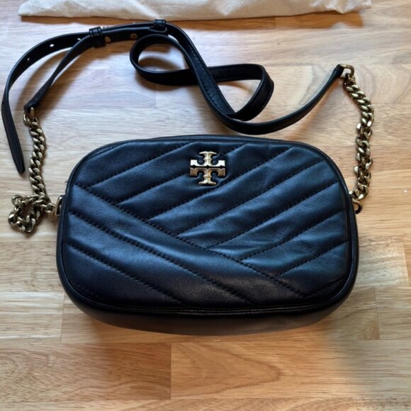 Tory Burch Handbags - Tory Burch Kira Chevron Camera Bag - Black